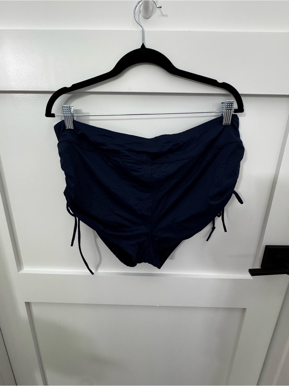 High-Waist Navy Women’s Swim Shorts